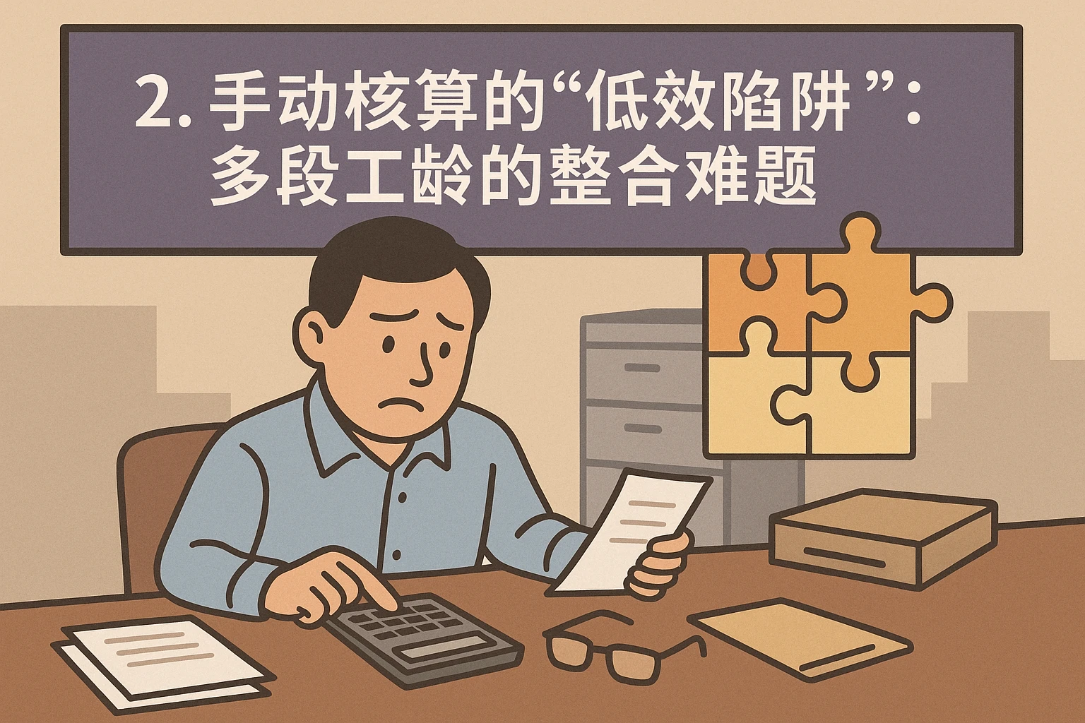 2. 手动核算的“低效陷阱”：多段工龄的整合难题