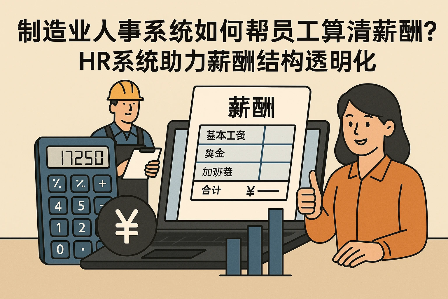 制造业人事系统如何帮员工算清薪酬？HR系统助力薪酬结构透明化