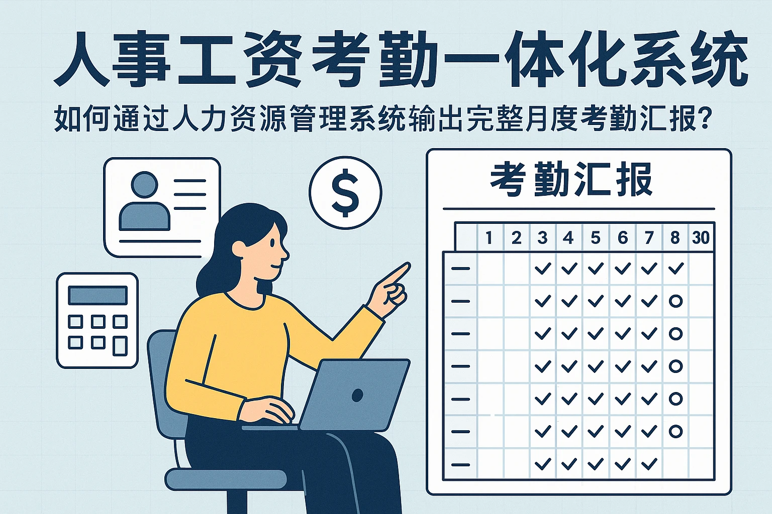 人事工资考勤一体化系统：如何通过人力资源管理系统输出完整月度考勤汇报？