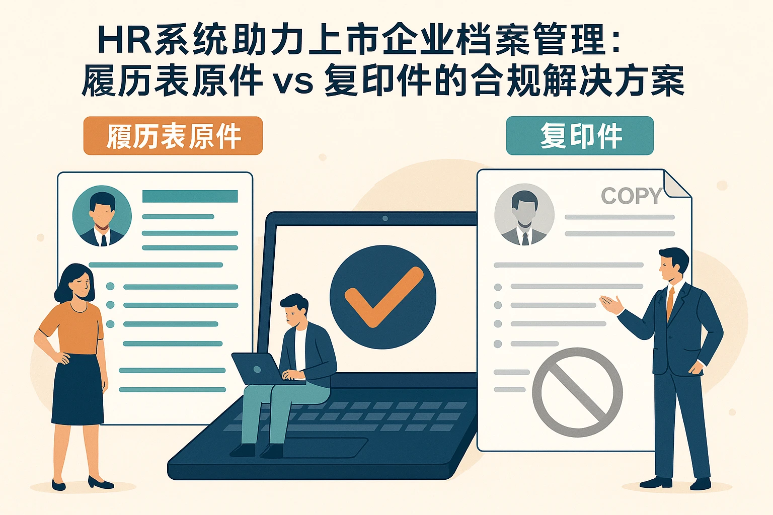 HR系统助力上市企业档案管理：履历表原件 vs 复印件的合规解决方案