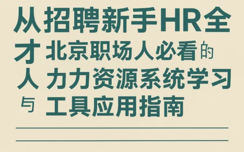 从招聘新手到HR全才：北京职场人必看的人力资源系统学习与工具应用指南