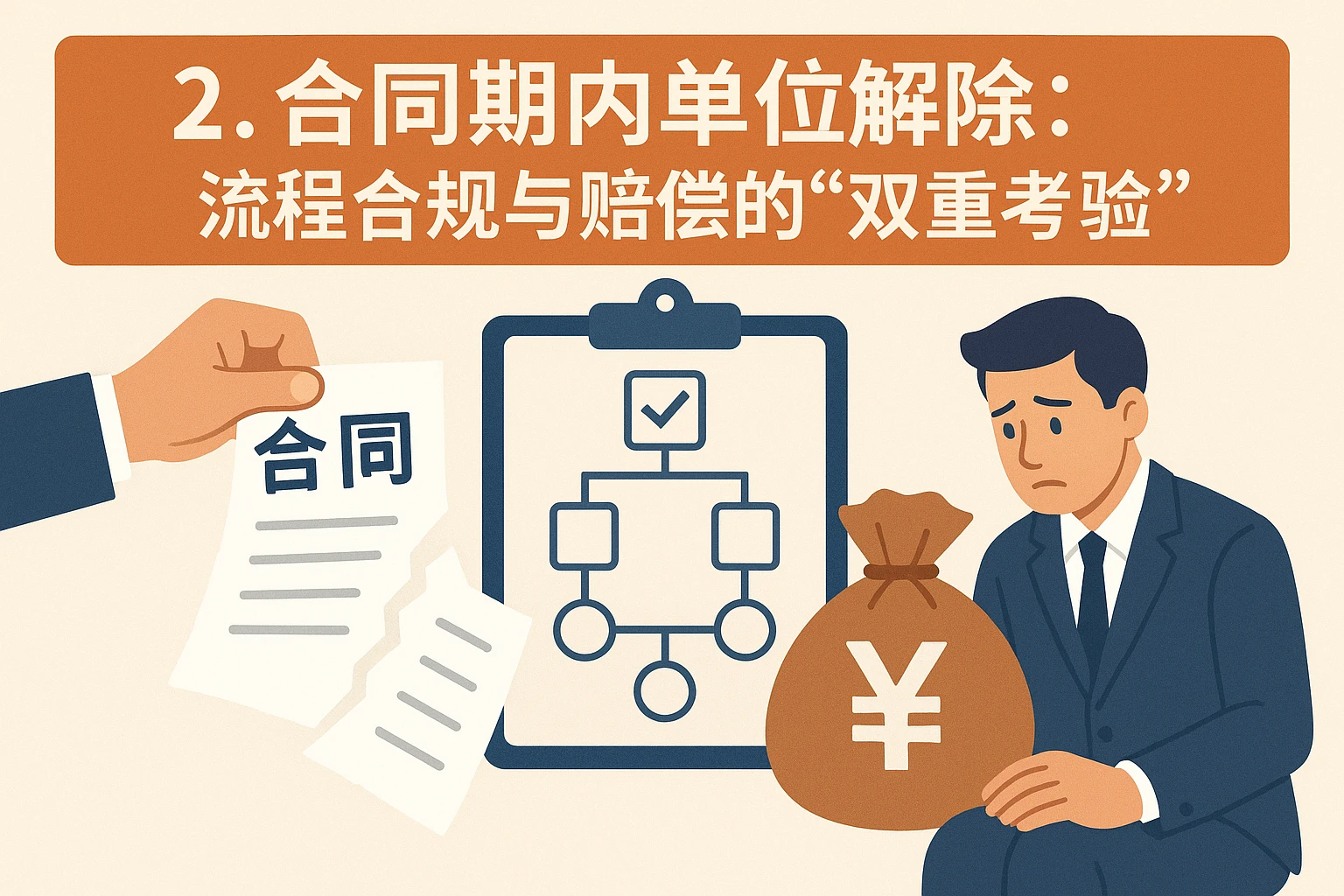 2. 合同期内单位解除：流程合规与赔偿的“双重考验”