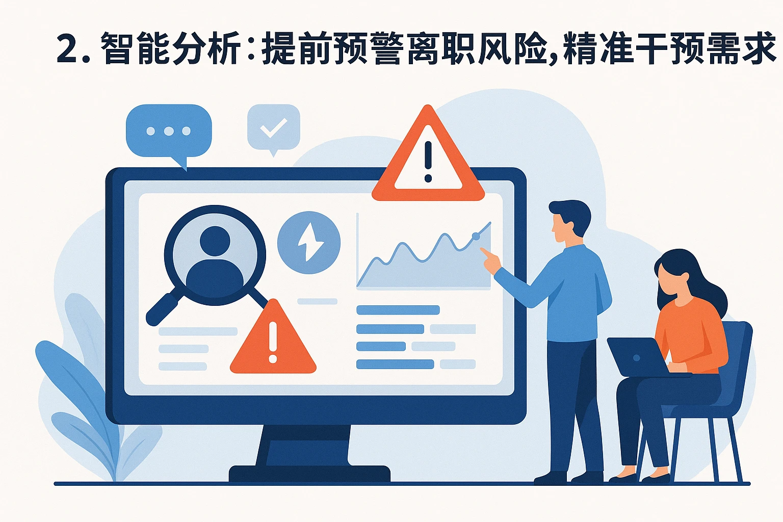2. 智能分析：提前预警离职风险，精准干预需求