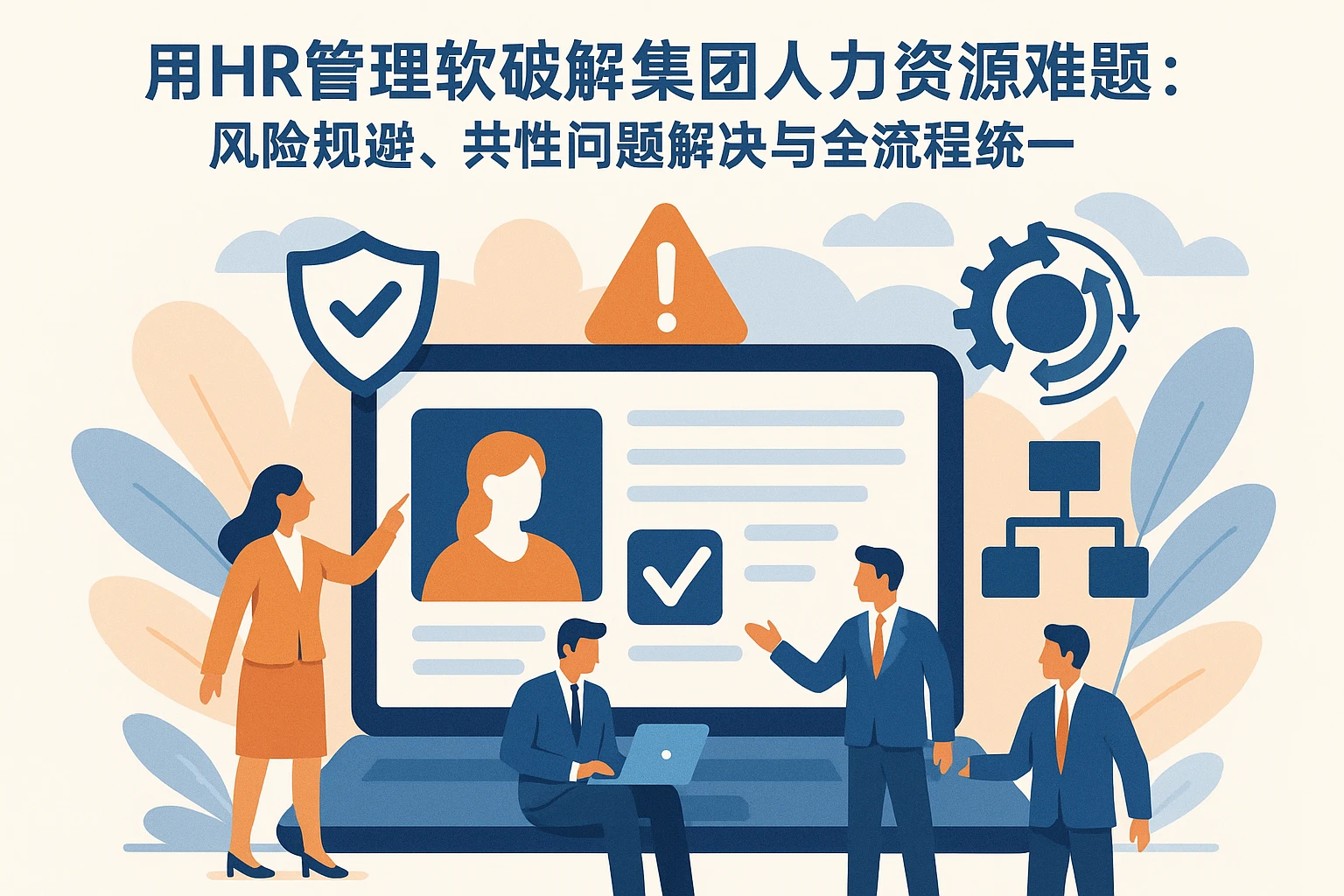 用HR管理软件破解集团人力资源难题：风险规避、共性问题解决与全流程统一