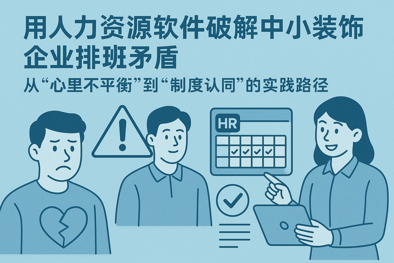 用人力资源软件破解中小装饰企业排班矛盾：从“心里不平衡”到“制度认同”的实践路径