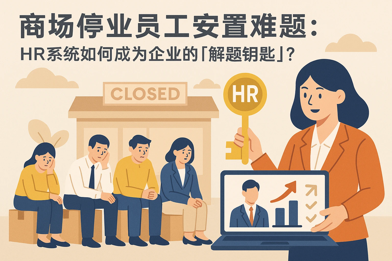 商场停业员工安置难题：HR系统如何成为企业的「解题钥匙」？