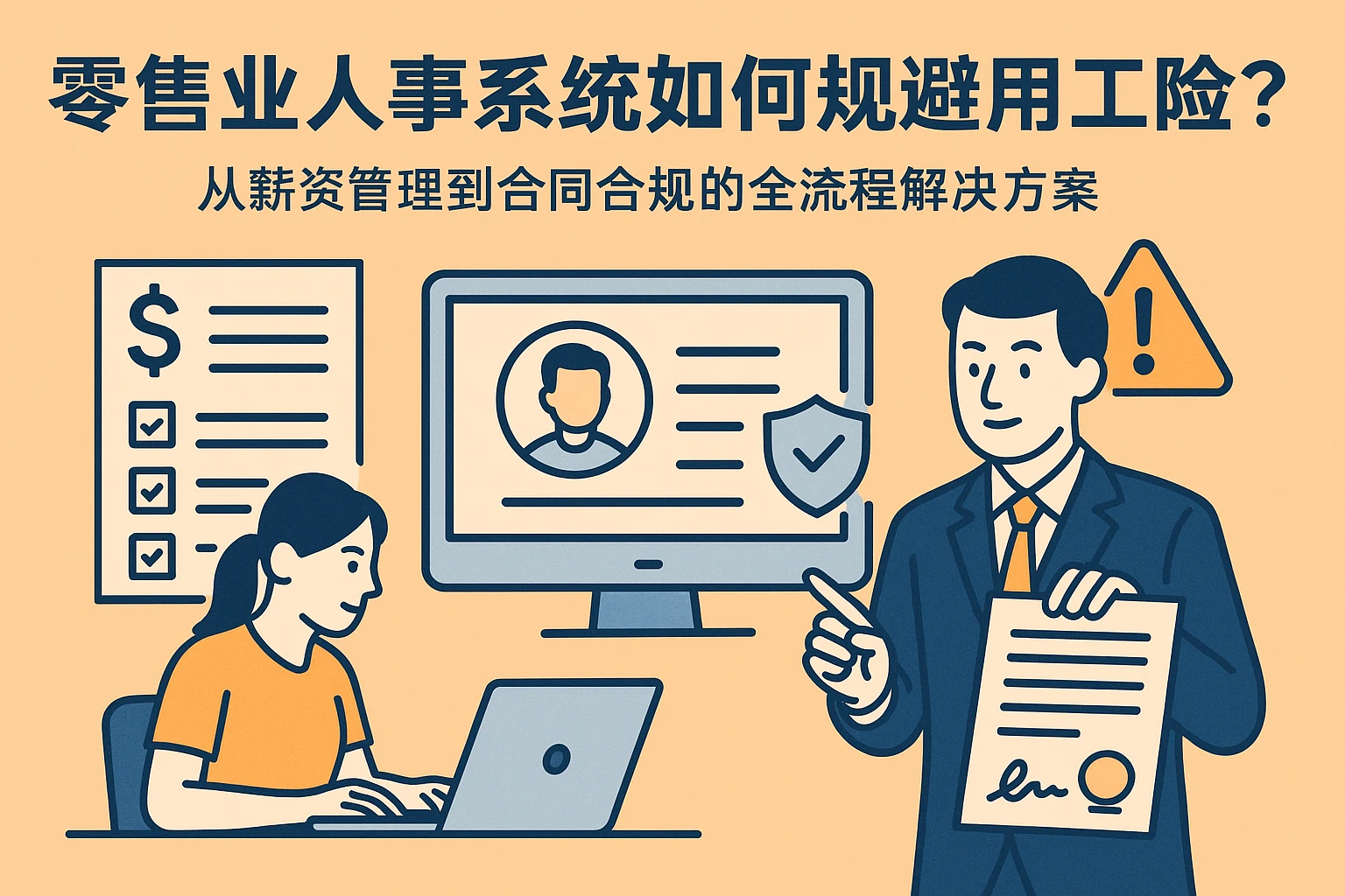 零售业人事系统如何规避用工风险?从薪资管理到合同合规的全流程解决方案