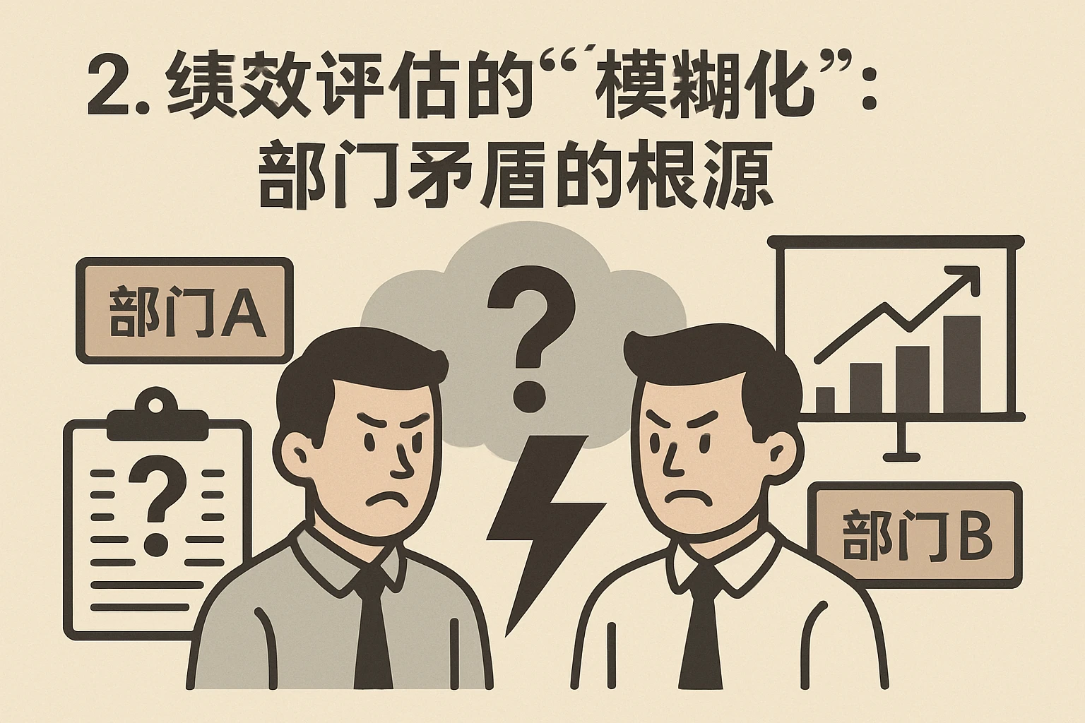 2. 绩效评估的“模糊化”：部门矛盾的根源