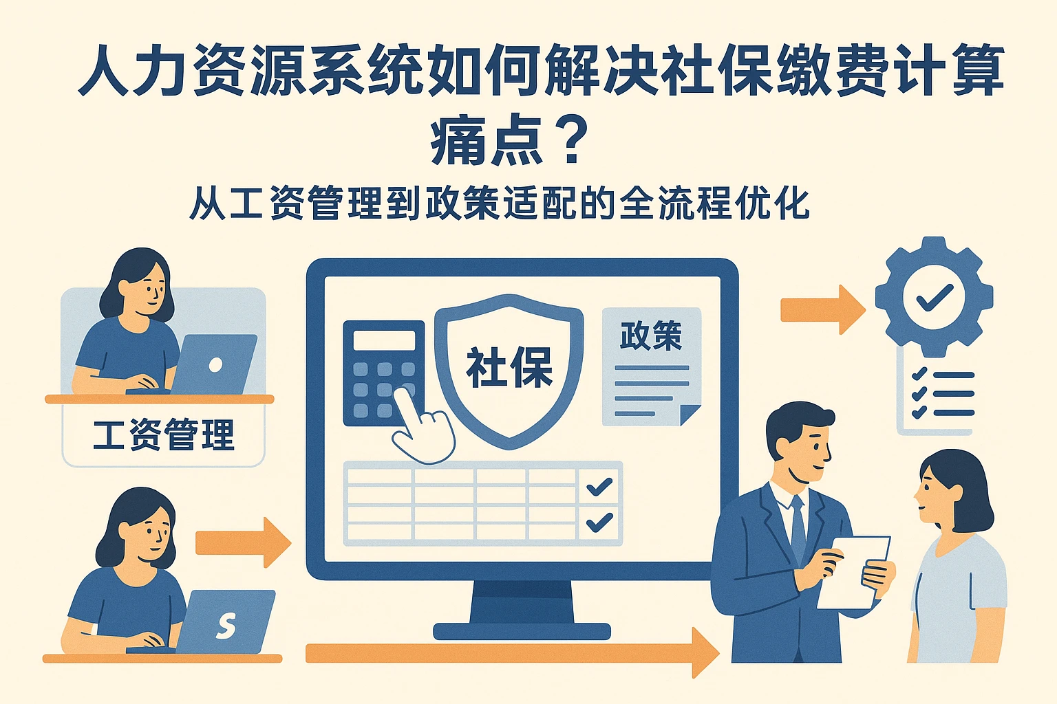 人力资源系统如何解决社保缴费计算痛点？从工资管理到政策适配的全流程优化
