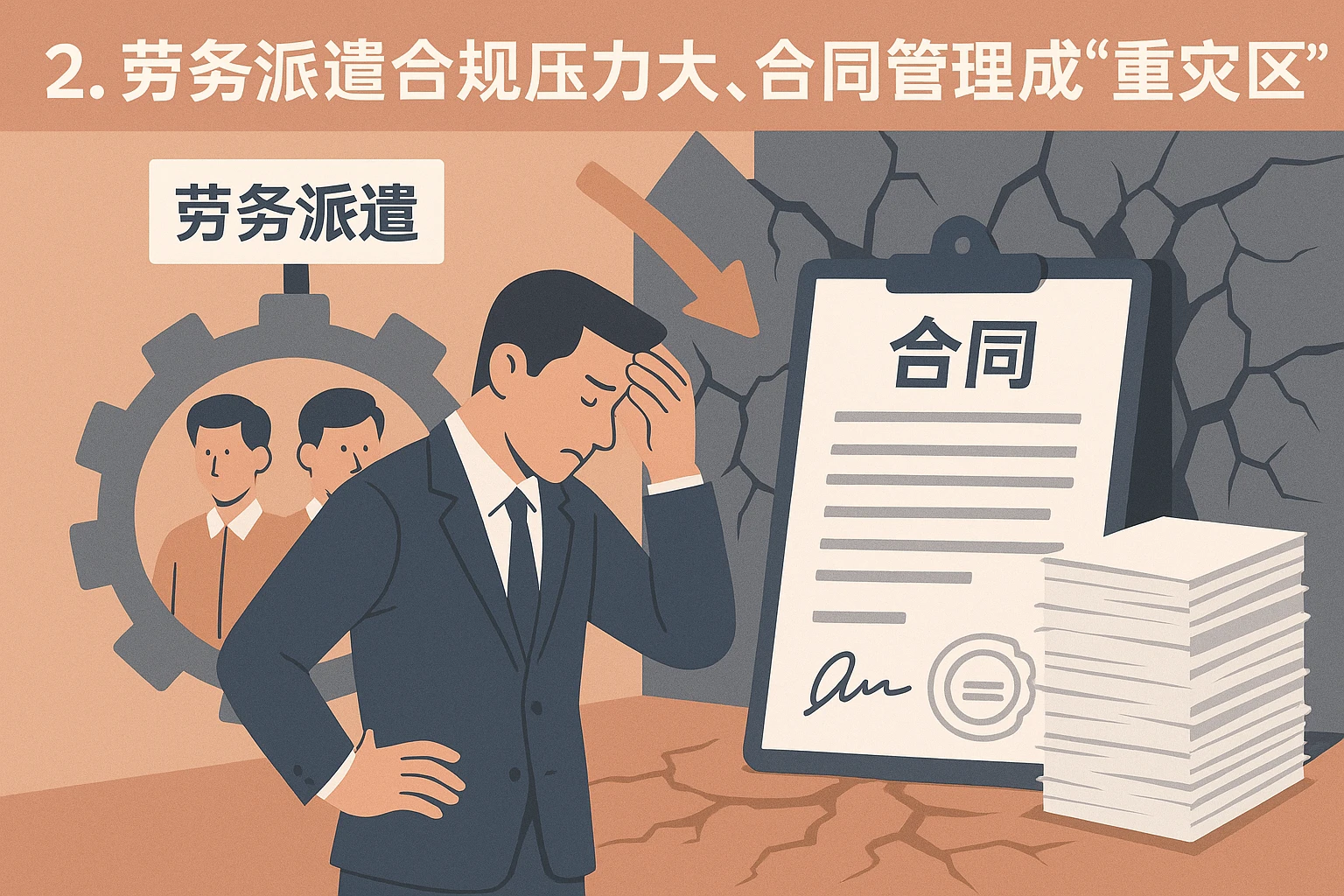 2. 劳务派遣合规压力大，合同管理成“重灾区”