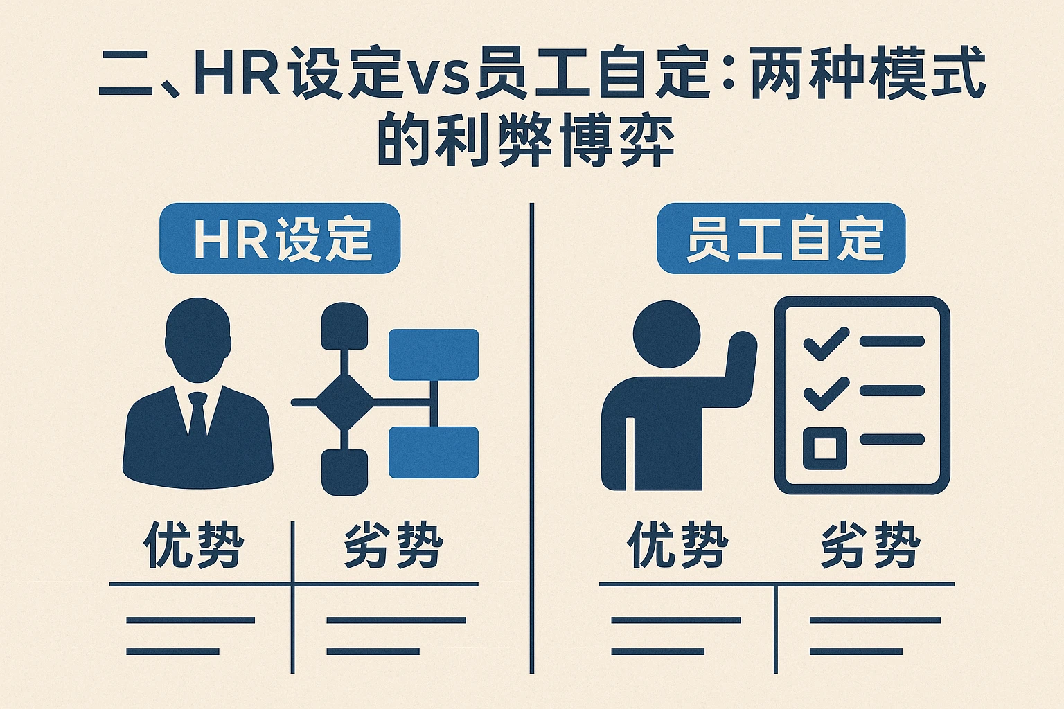 二、HR设定vs员工自定：两种模式的利弊博弈