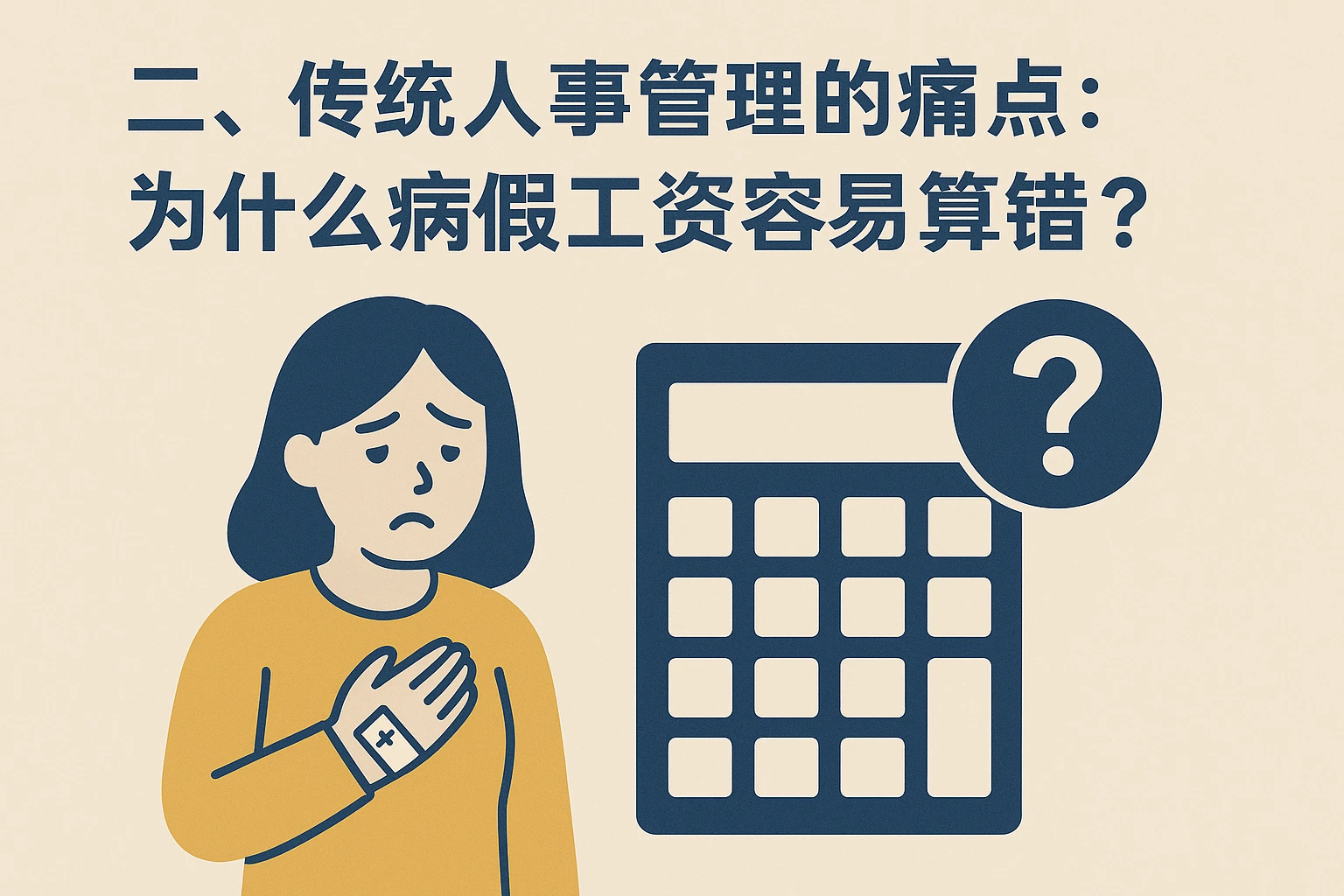 二、传统人事管理的痛点：为什么病假工资容易算错？