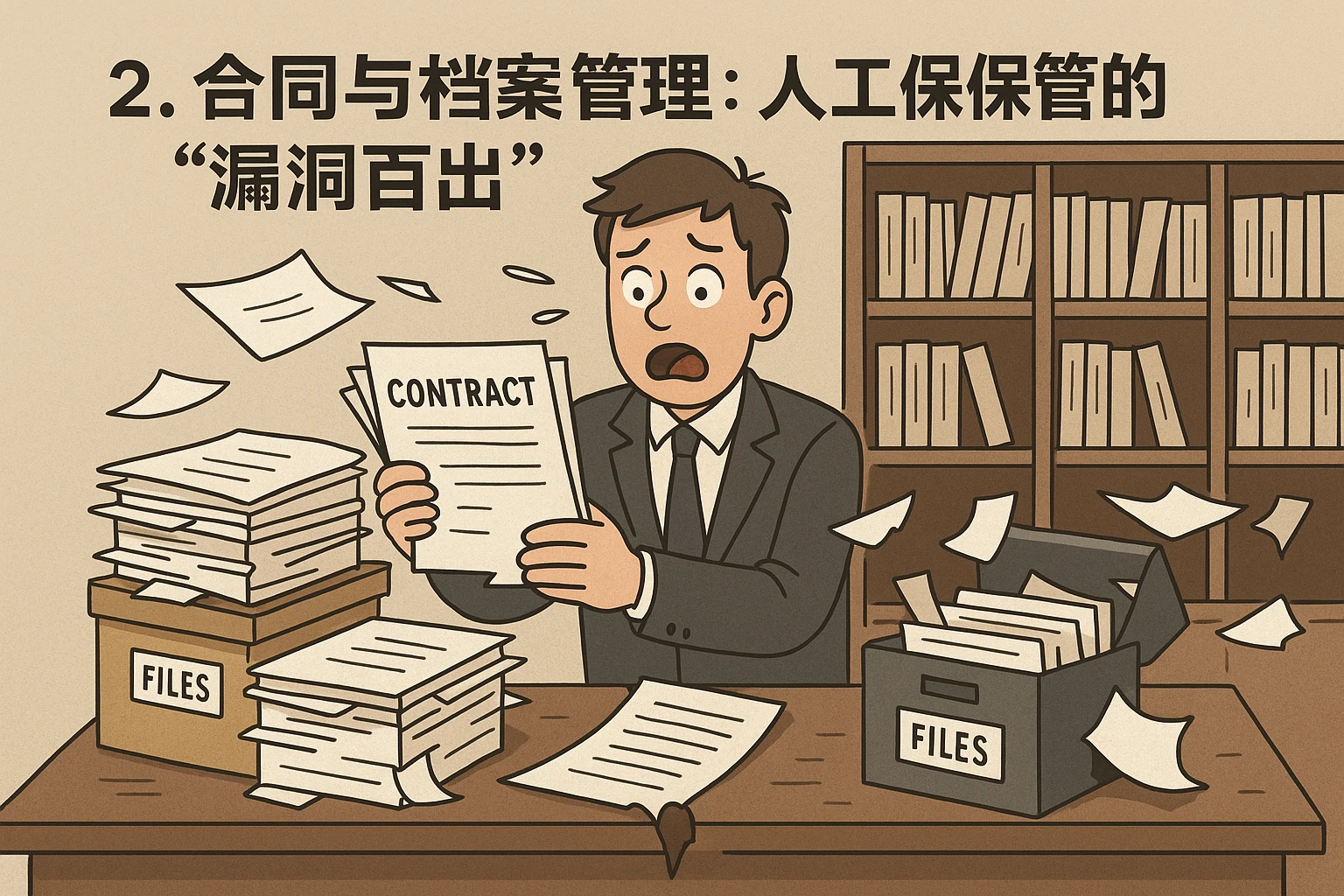 2. 合同与档案管理：人工保管的“漏洞百出”