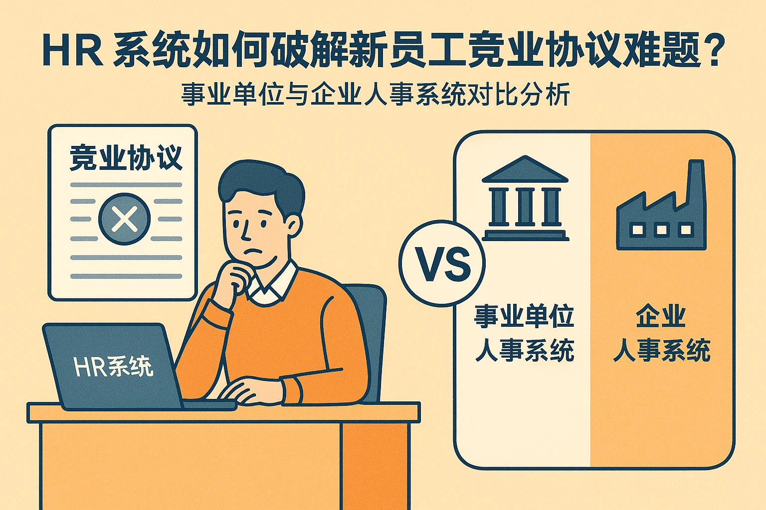 HR系统如何破解新员工竞业协议难题？事业单位与企业人事系统对比分析