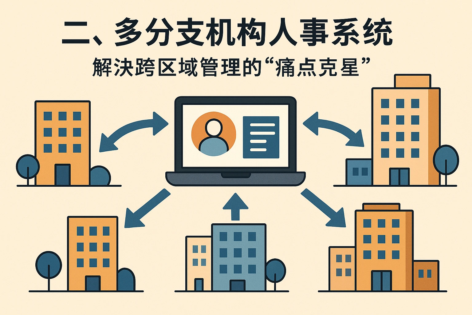 二、多分支机构人事系统：解决跨区域管理的“痛点克星”