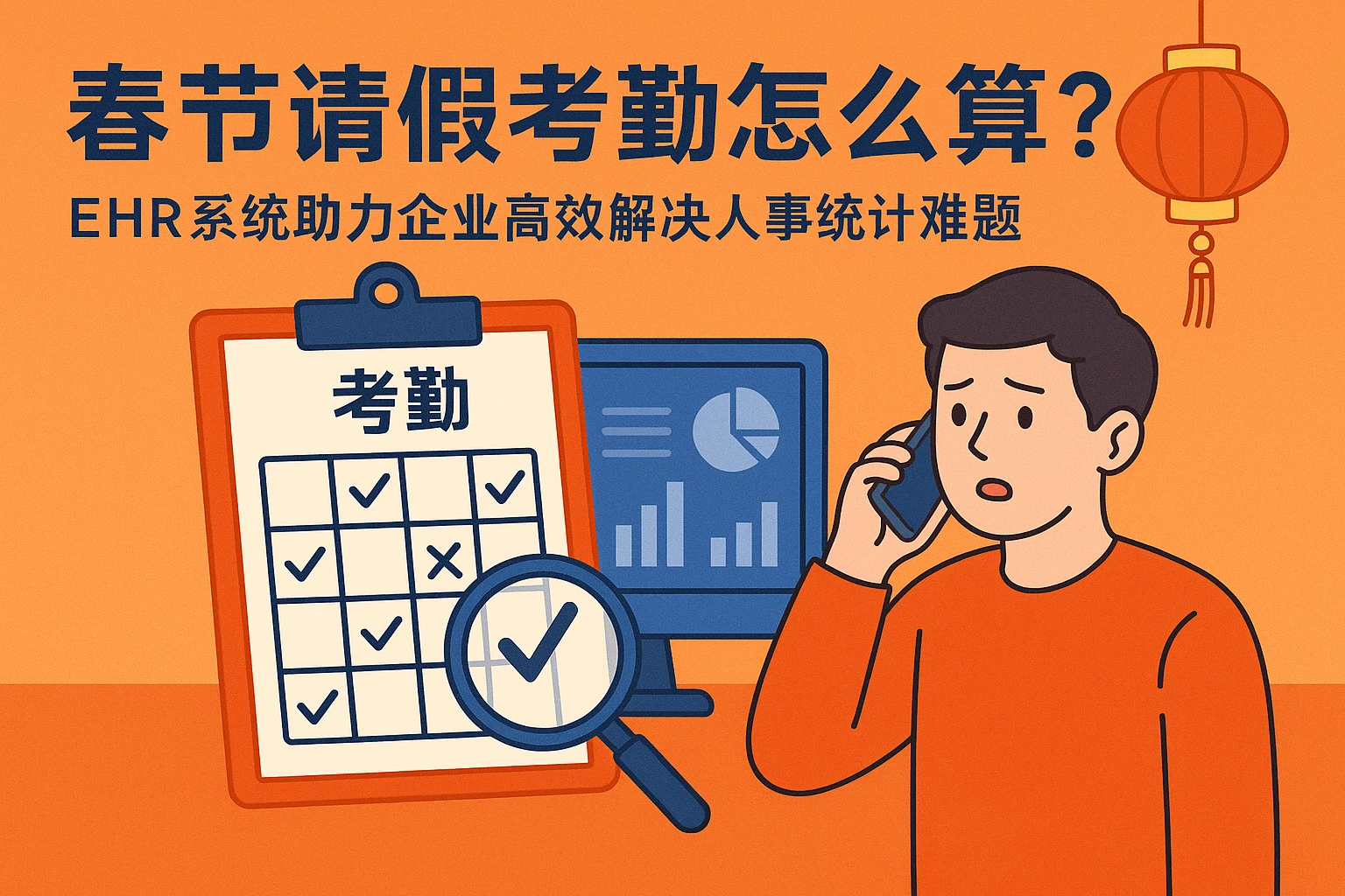 春节请假考勤怎么算？EHR系统助力企业高效解决人事统计难题