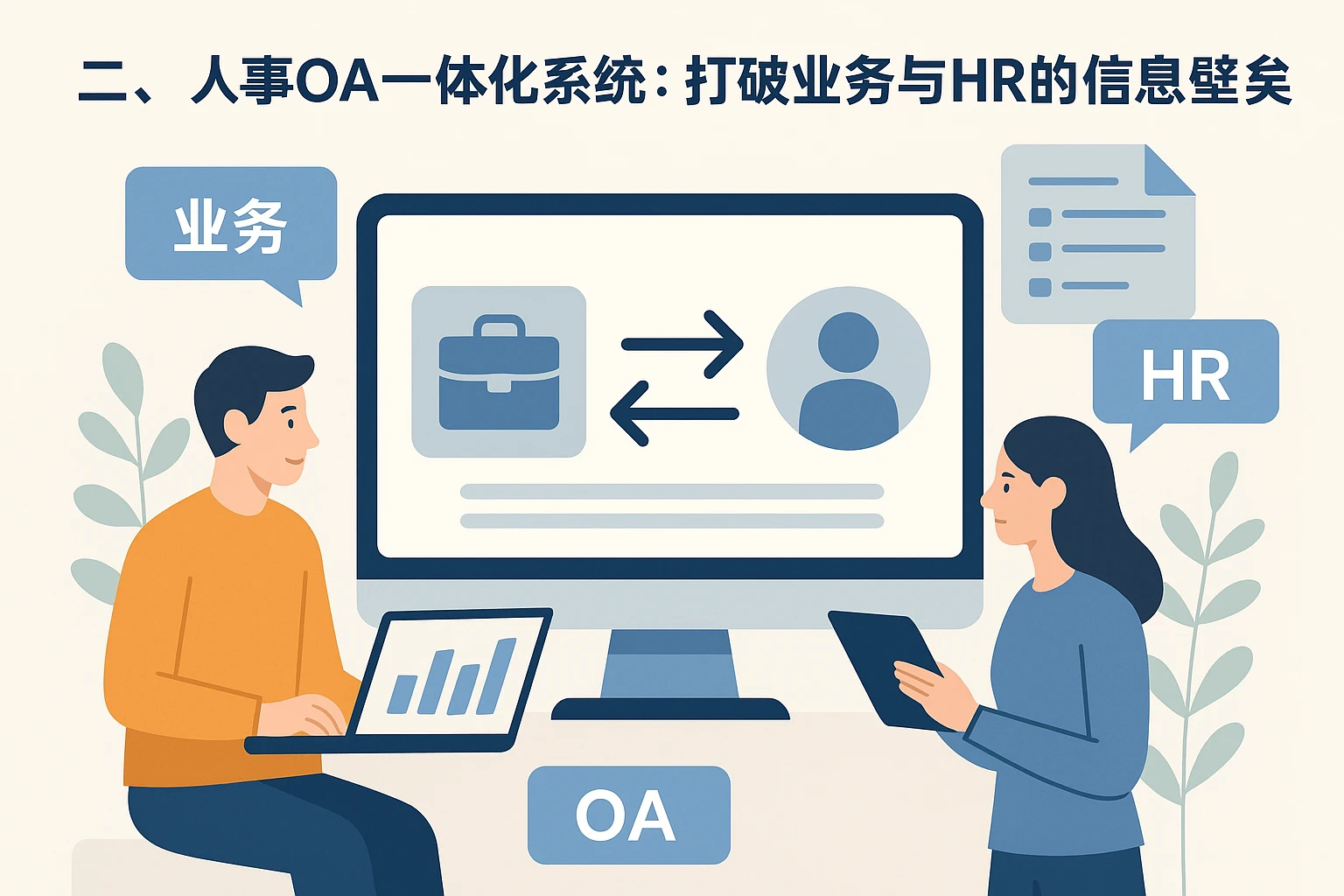 二、人事OA一体化系统：打破业务与HR的信息壁垒