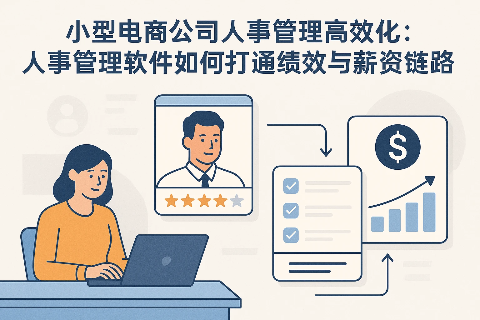 小型电商公司人事管理高效化：人事管理软件如何打通绩效与薪资的精准链路