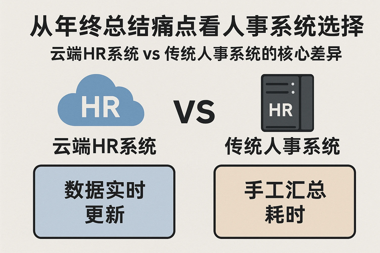 从年终总结痛点看人事系统选择：云端HR系统vs传统人事系统的核心差异