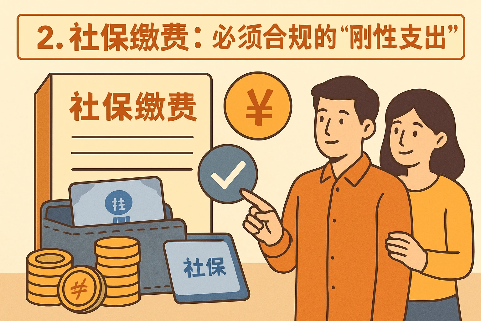 2. 社保缴费：必须合规的“刚性支出”