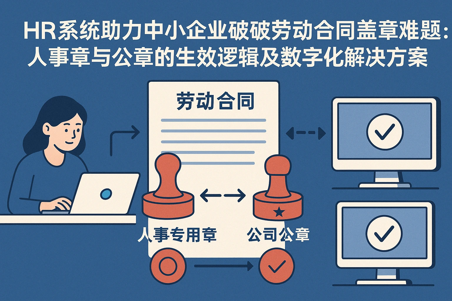 HR系统助力中小企业破解劳动合同盖章难题：人事章与公章的生效逻辑及数字化解决方案