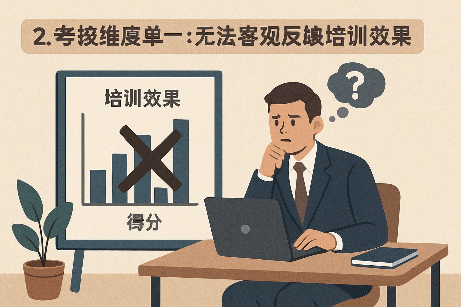 2. 考核维度单一：无法客观反映培训效果
