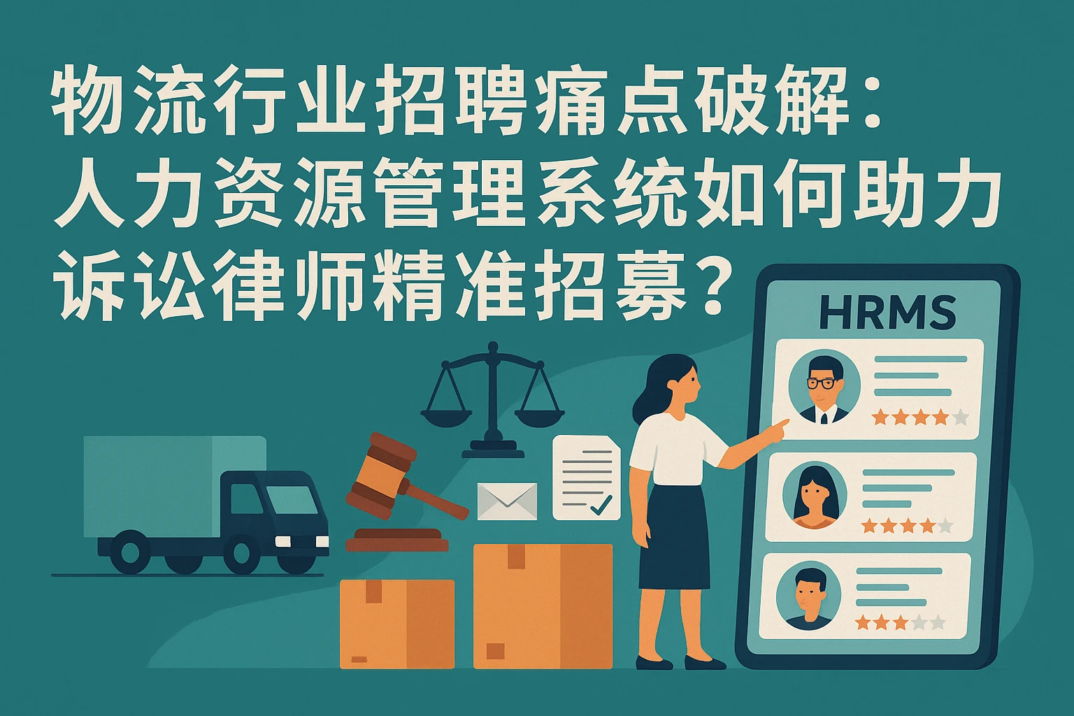 物流行业招聘痛点破解：人力资源管理系统如何助力诉讼律师精准招募？