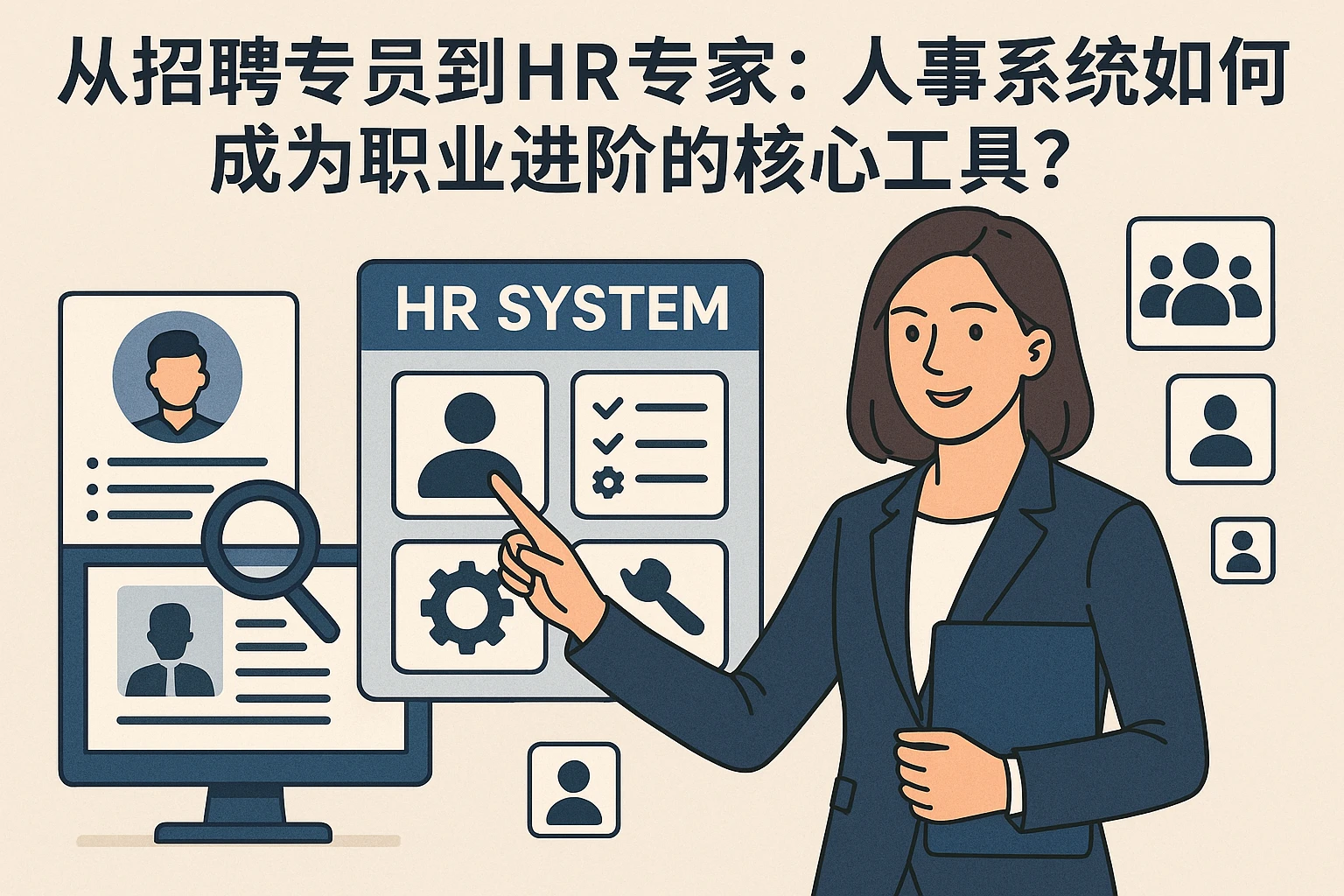 从招聘专员到HR专家：人事系统如何成为职业进阶的核心工具？