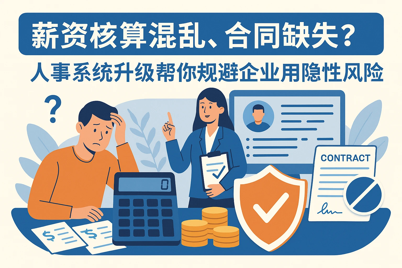 薪资核算混乱、合同缺失？人事系统升级帮你规避企业用工隐性风险