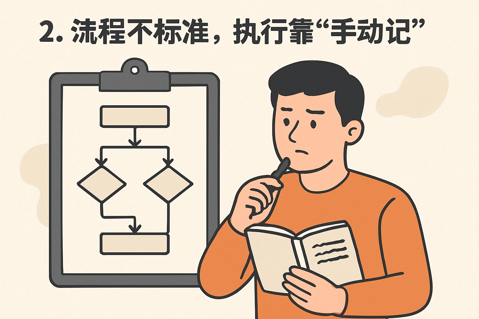 2. 流程不标准，执行靠“手动记”