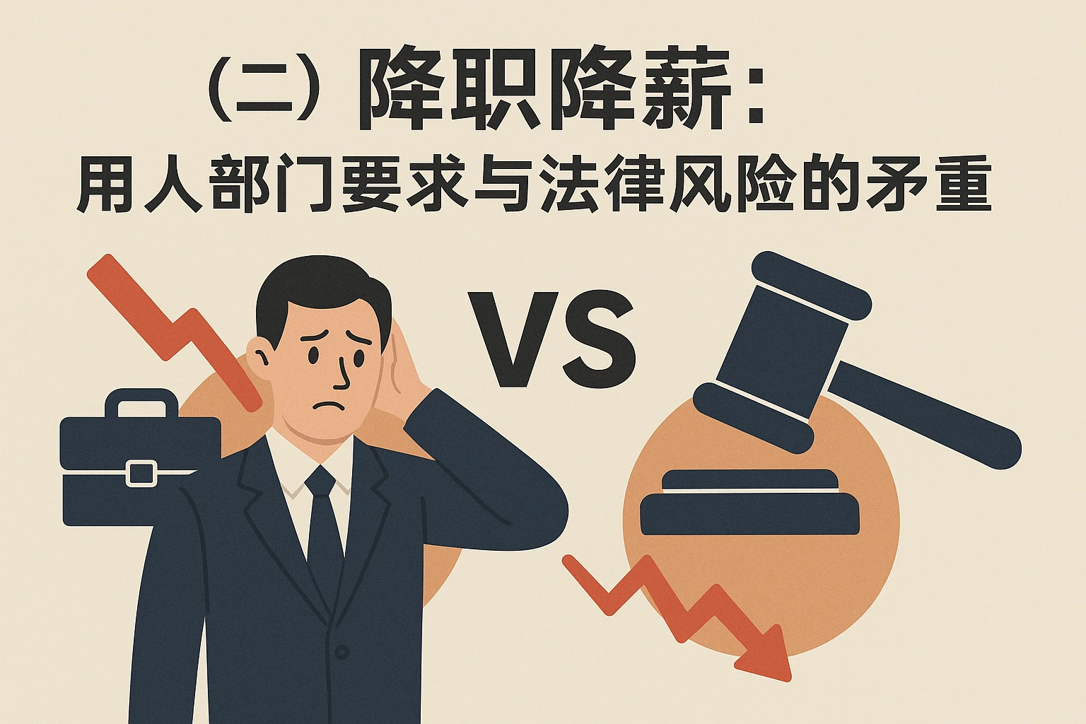 （二）降职降薪：用人部门要求与法律风险的矛盾