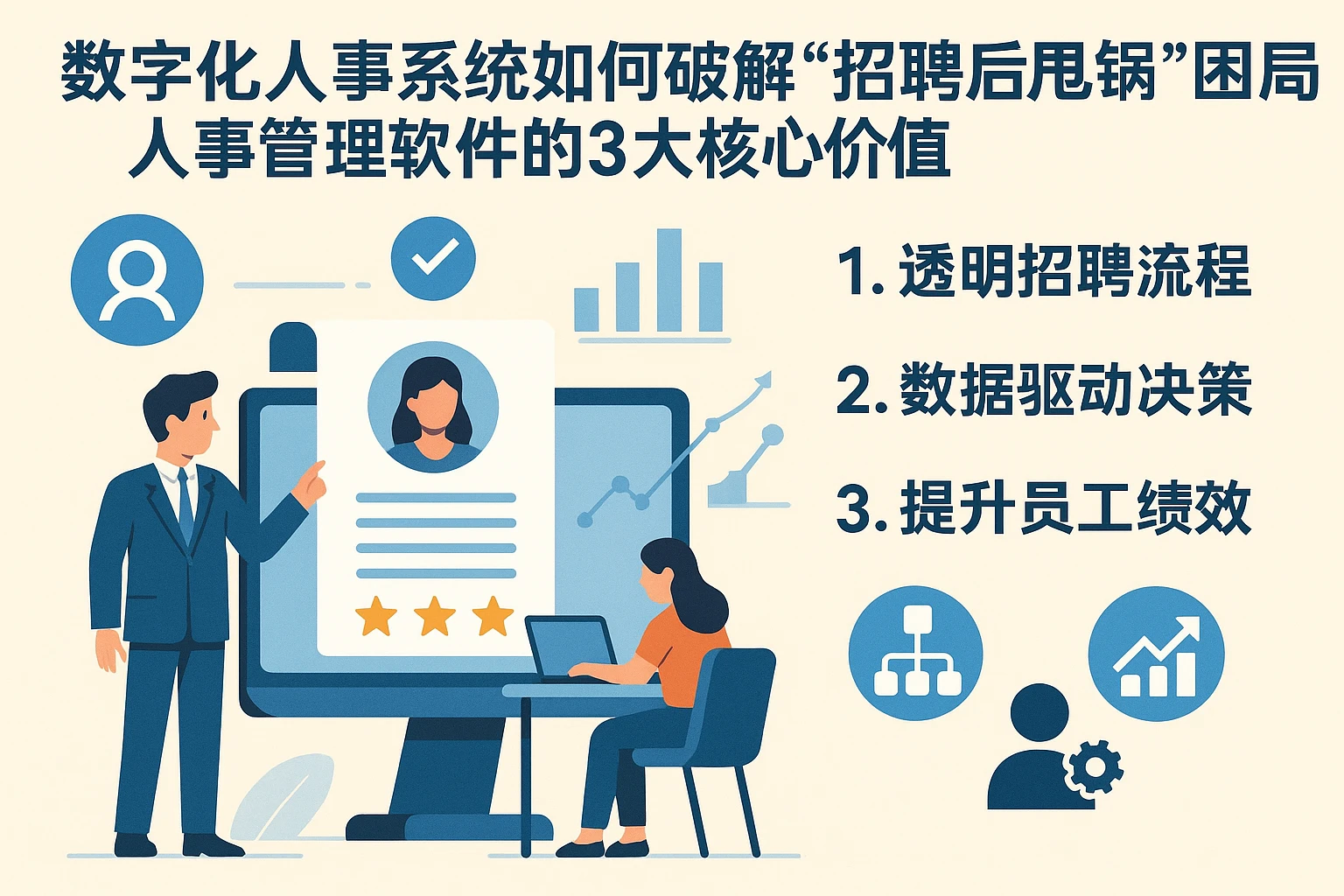 数字化人事系统如何破解“招聘后甩锅”困局？人事管理软件的3大核心价值