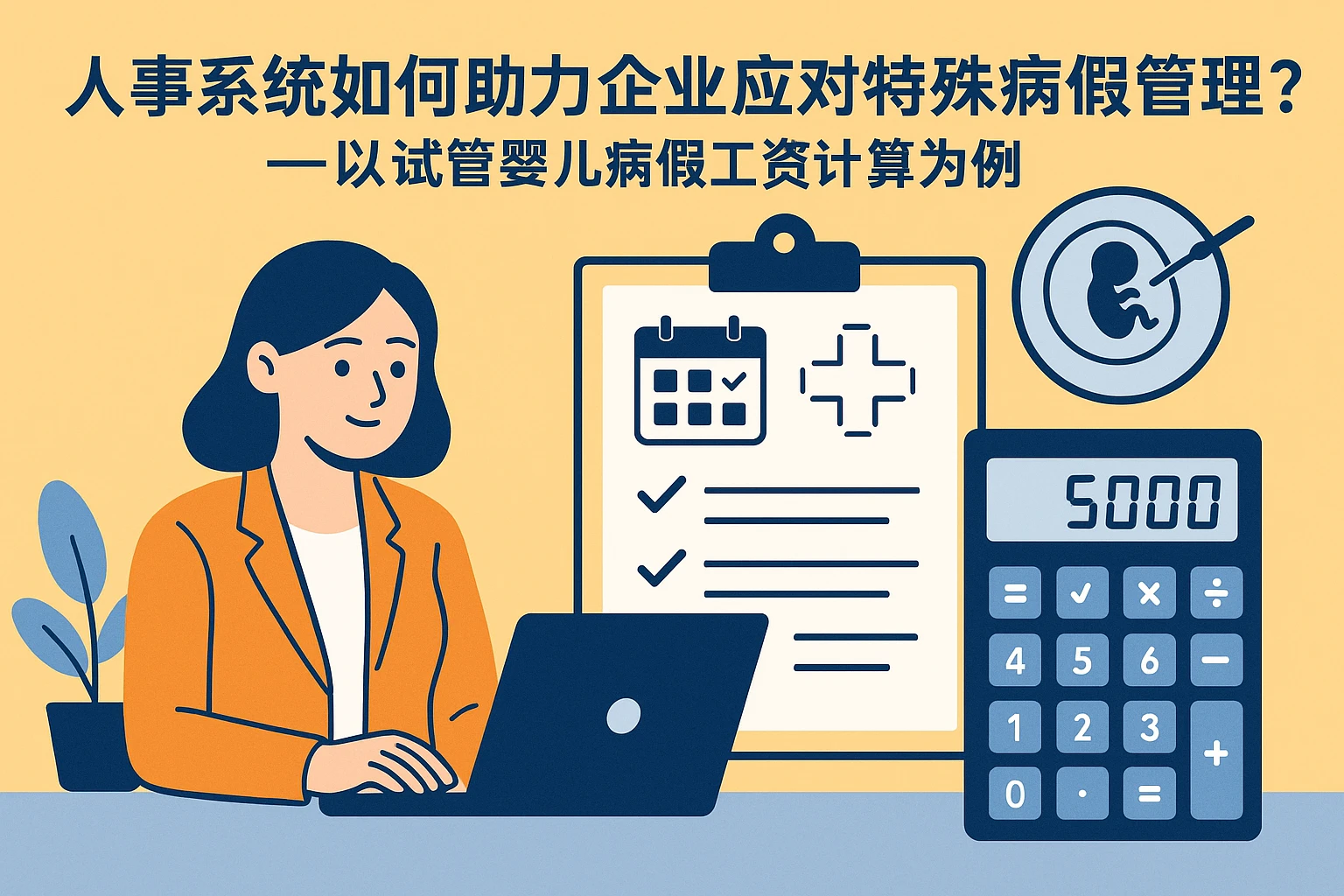 人事系统如何助力企业应对特殊病假管理？——以试管婴儿病假工资计算为例