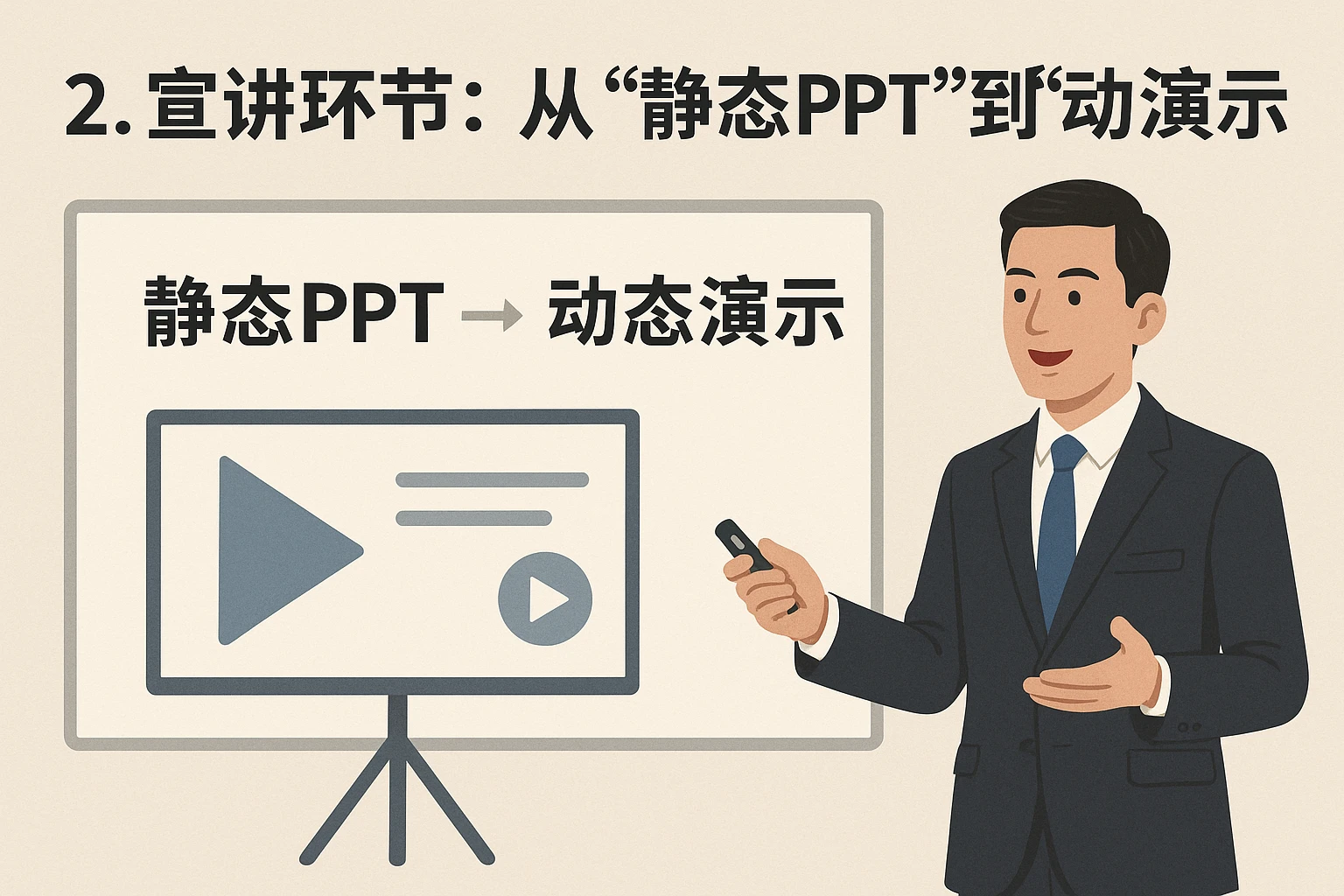 2. 宣讲环节：从“静态PPT”到“动态演示”
