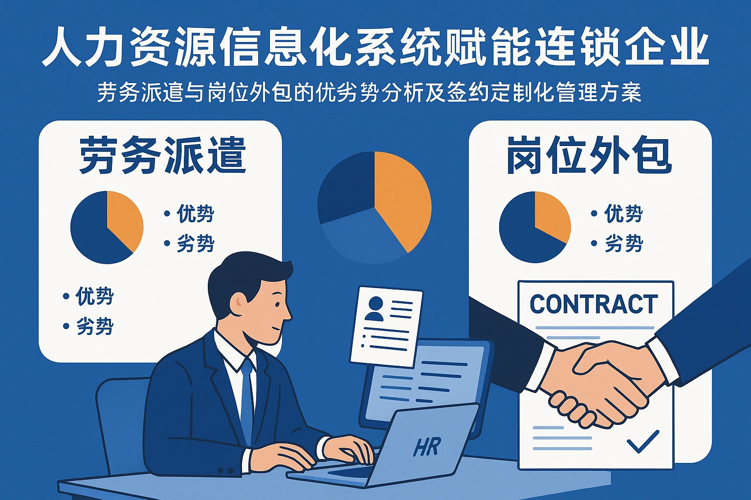 人力资源信息化系统赋能连锁企业：劳务派遣与岗位外包的优劣势分析及签约定制化管理方案
