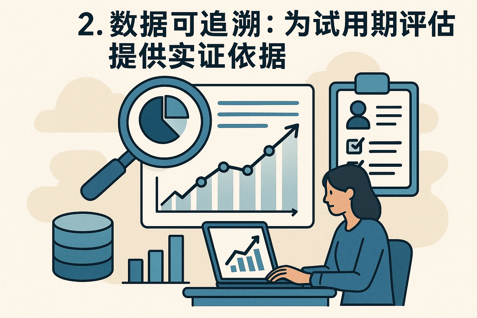 2. 数据可追溯：为试用期评估提供实证依据