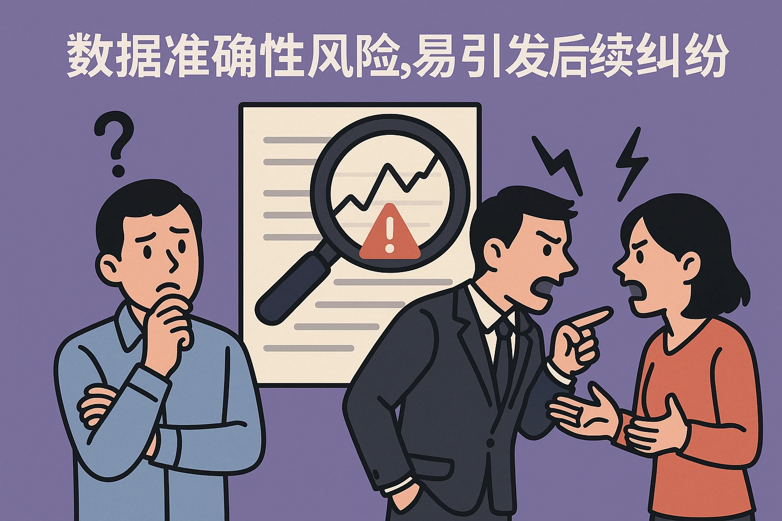 2. 数据准确性风险，易引发后续纠纷