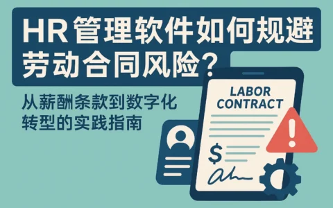 HR管理软件如何规避劳动合同风险？从薪酬条款到数字化转型的实践指南