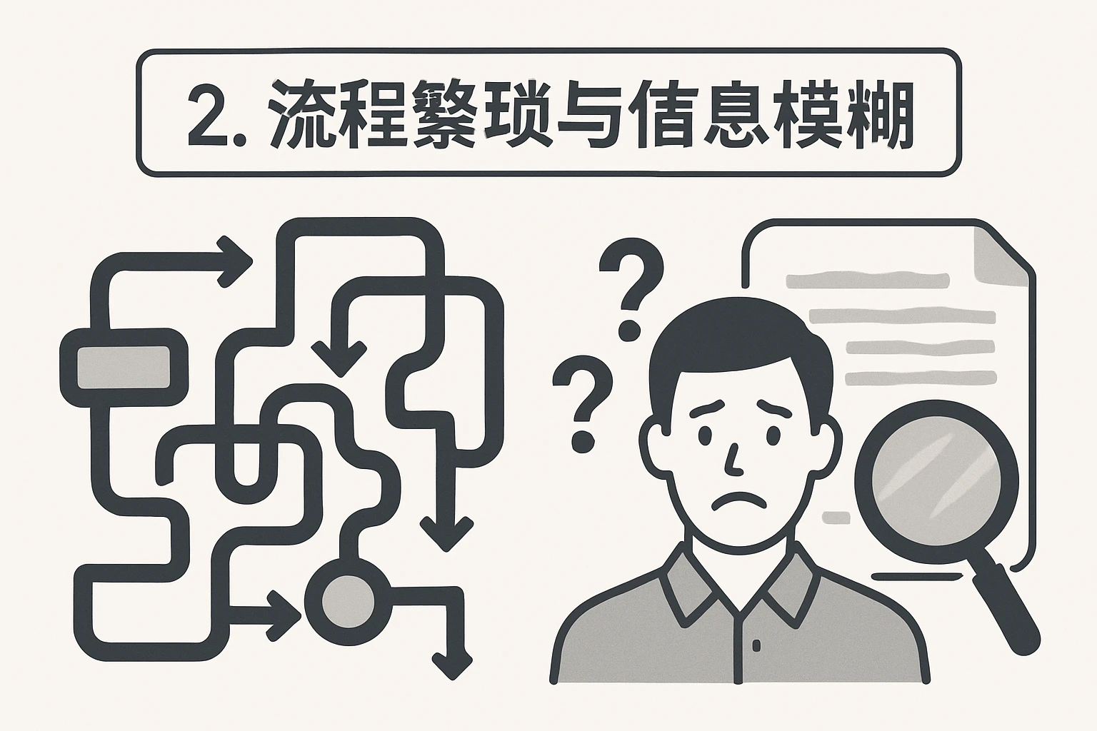 2. 流程繁琐与信息模糊