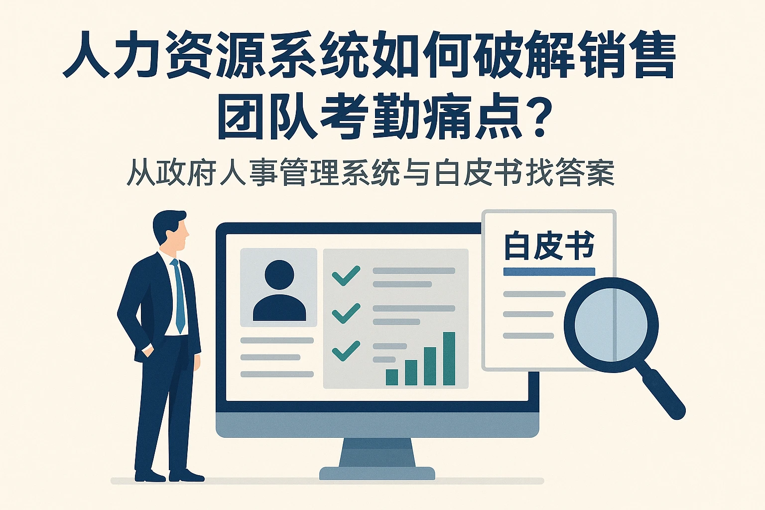 人力资源系统如何破解销售团队考勤痛点？从政府人事管理系统与白皮书找答案
