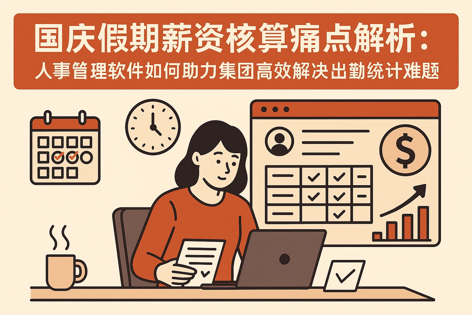 国庆假期薪资核算痛点解析：人事管理软件如何助力集团高效解决出勤统计难题