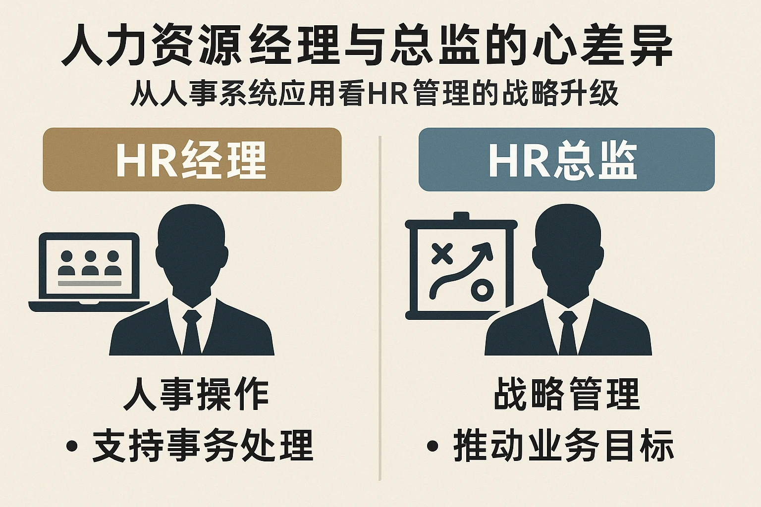 人力资源经理与总监的核心差异：从人事系统应用看HR管理的战略升级