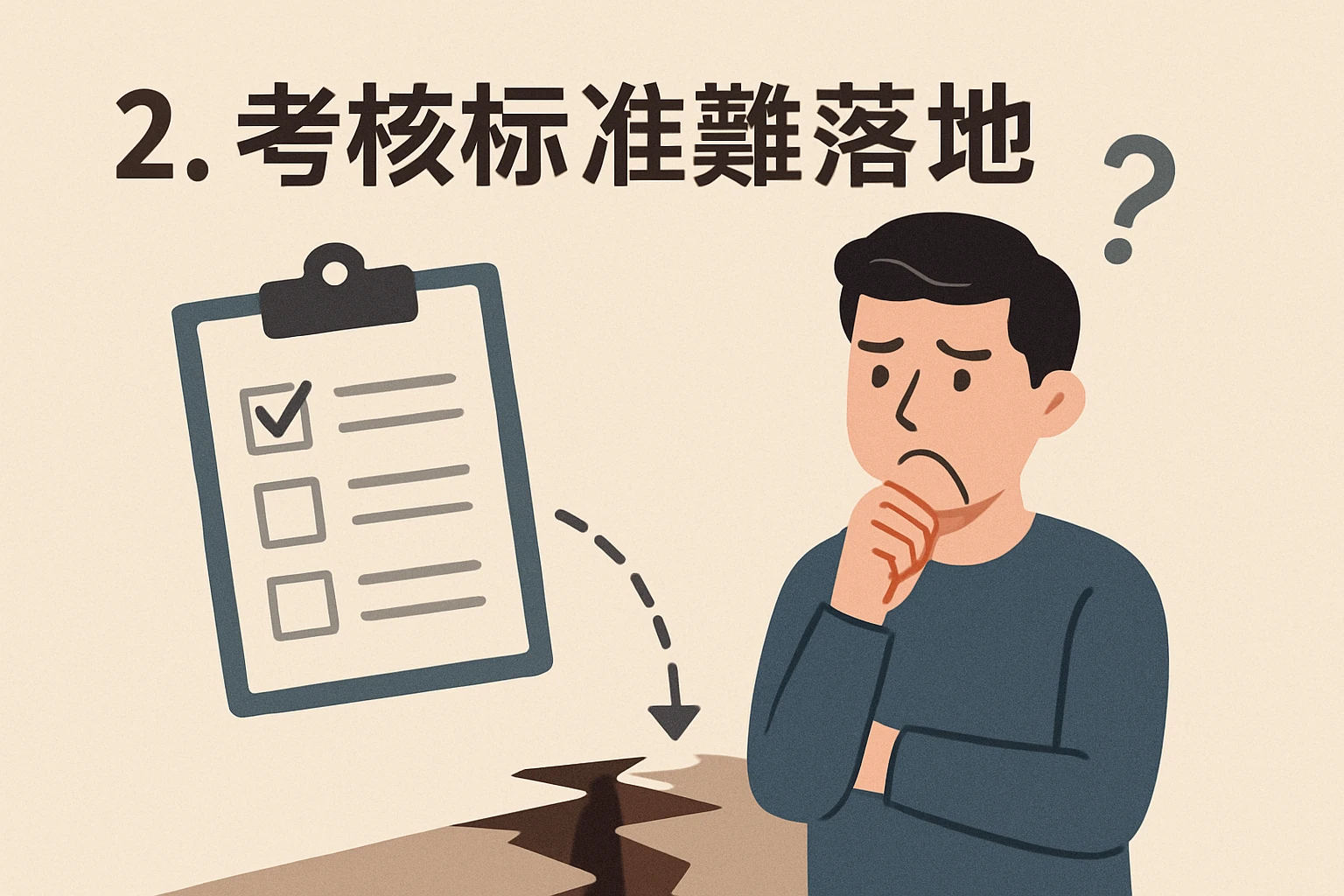 2. 考核标准难落地