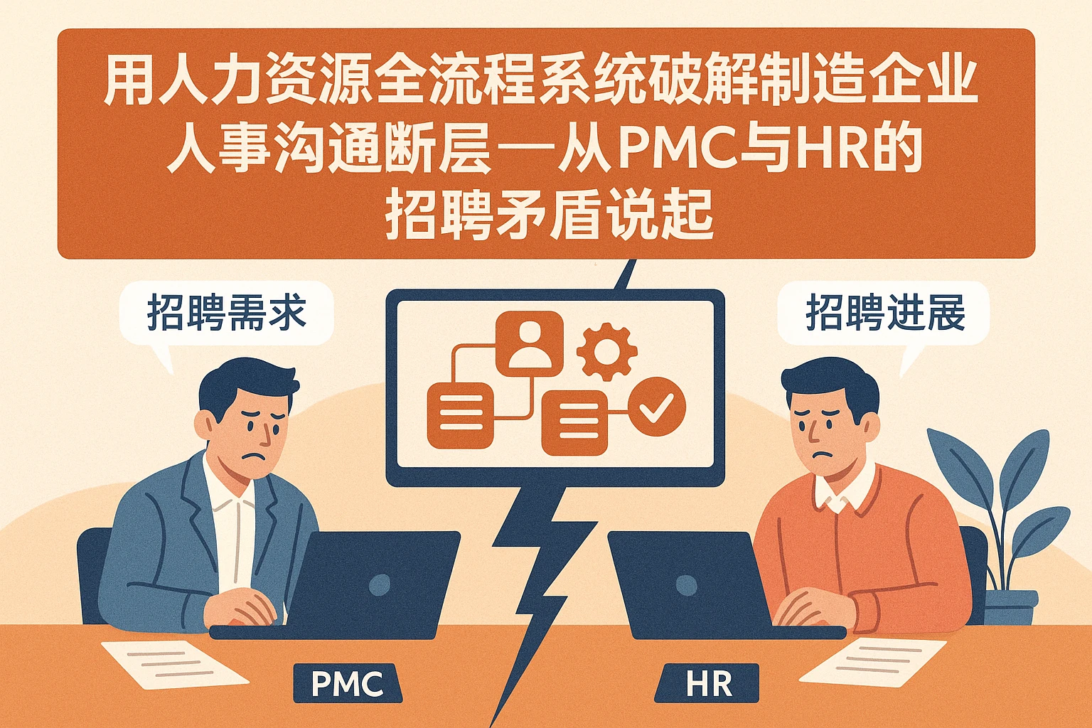 用人力资源全流程系统破解制造企业人事沟通断层——从PMC与HR的招聘矛盾说起