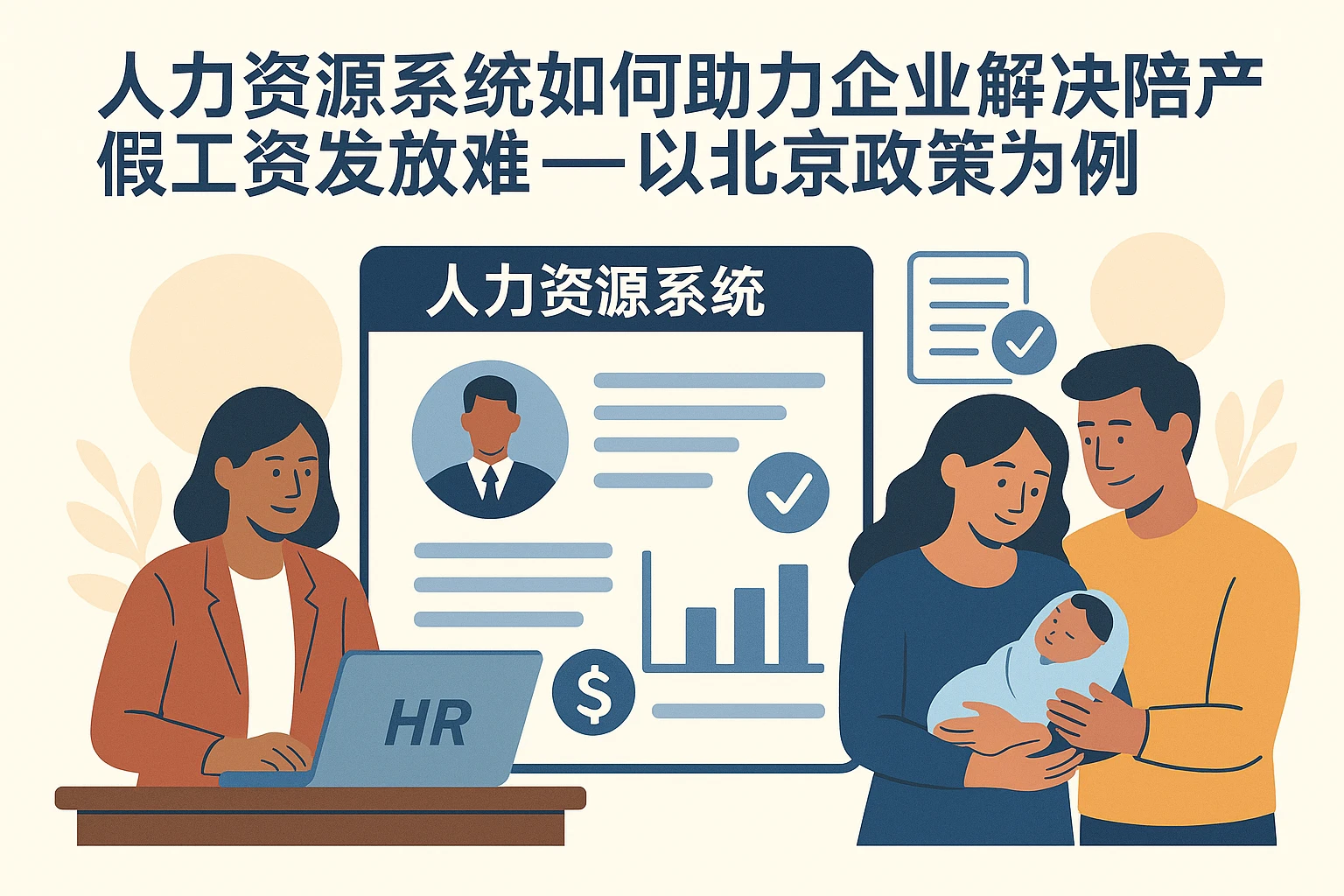 人力资源系统如何助力企业解决陪产假工资发放难题——以北京政策为例