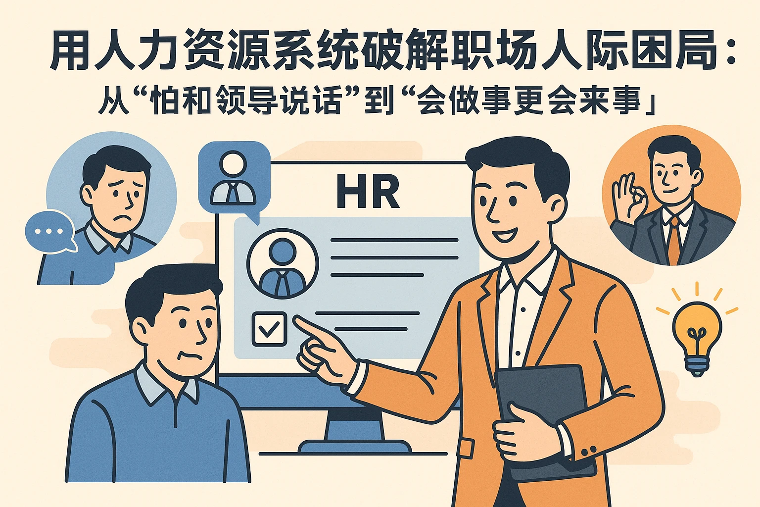 用人力资源系统破解职场人际困局：从“怕和领导说话”到“会做事更会来事”