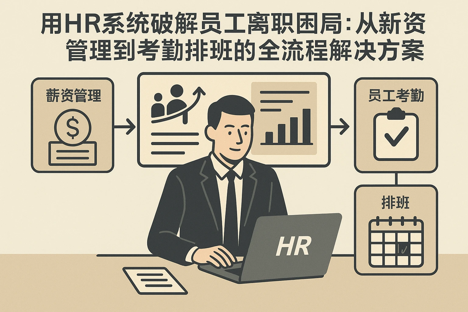 用HR系统破解员工离职困局：从薪资管理到考勤排班的全流程解决方案