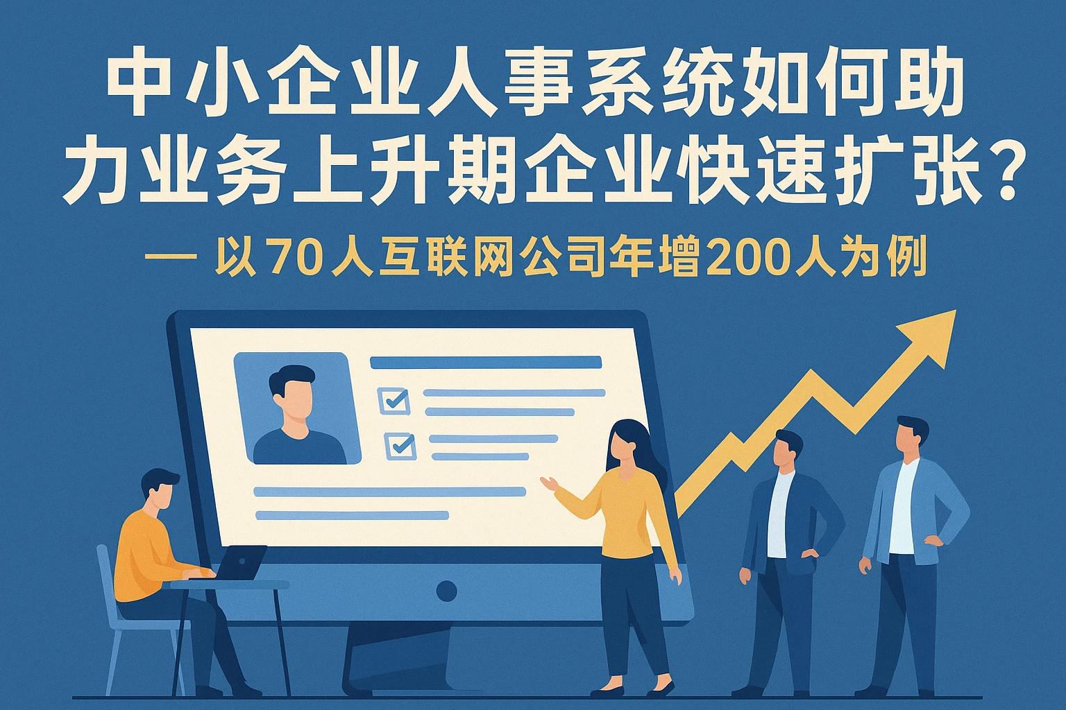 中小企业人事系统如何助力业务上升期企业快速扩张？——以70人互联网公司年增200人为例