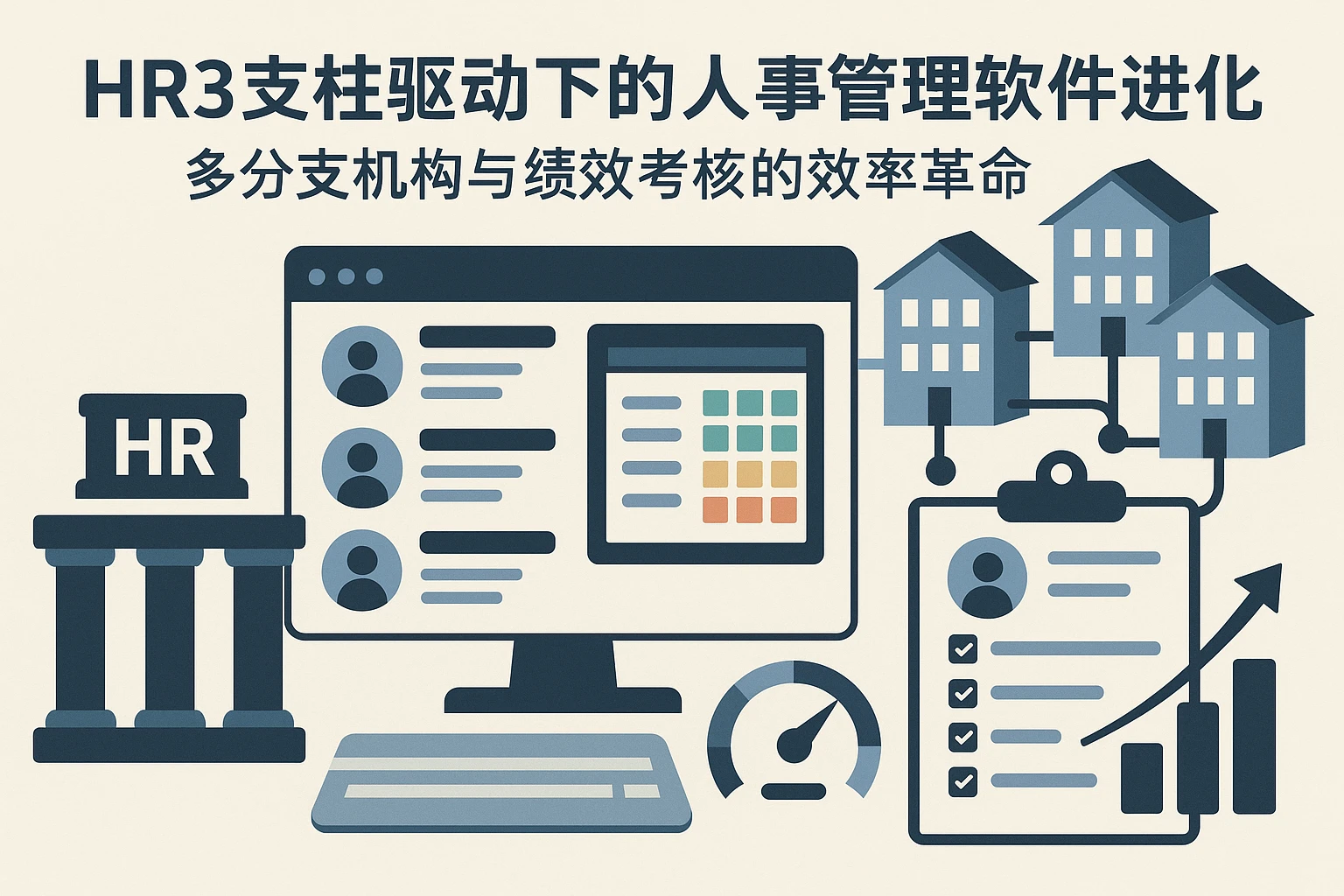 HR3支柱驱动下的人事管理软件进化：多分支机构与绩效考核的效率革命