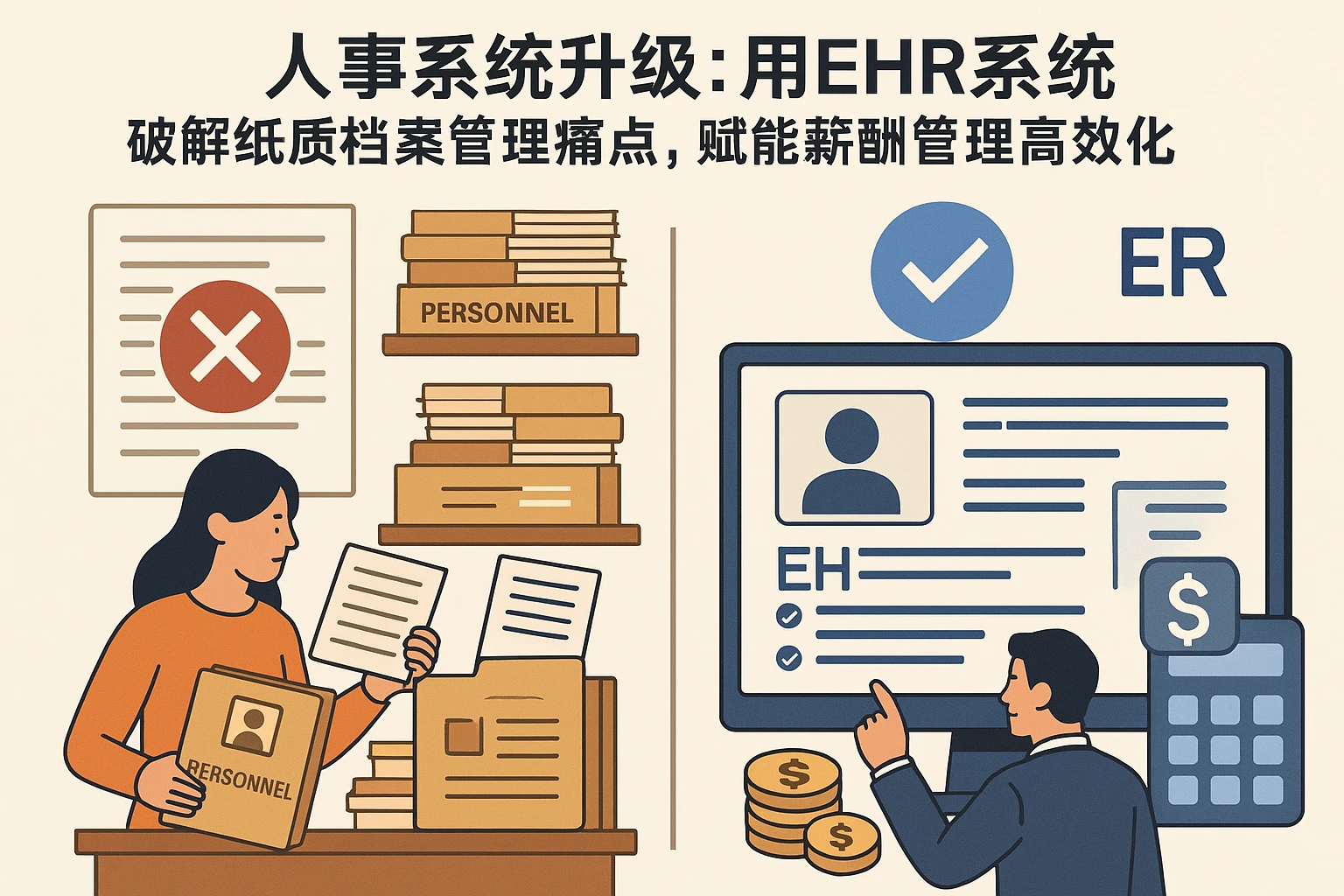 人事系统升级：用EHR系统破解纸质档案管理痛点，赋能薪酬管理高效化